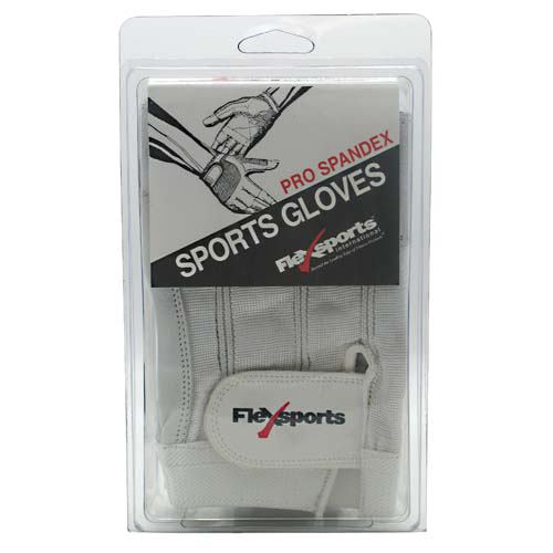 Flexsports International Pro Spandex Sports Gloves White